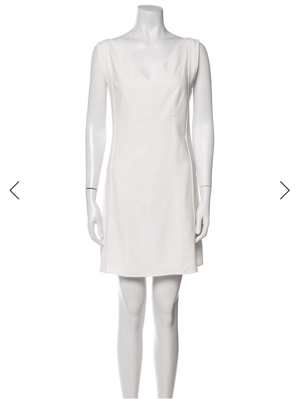 Chloé Ivory V-Neck Sleeveless Mini Dress